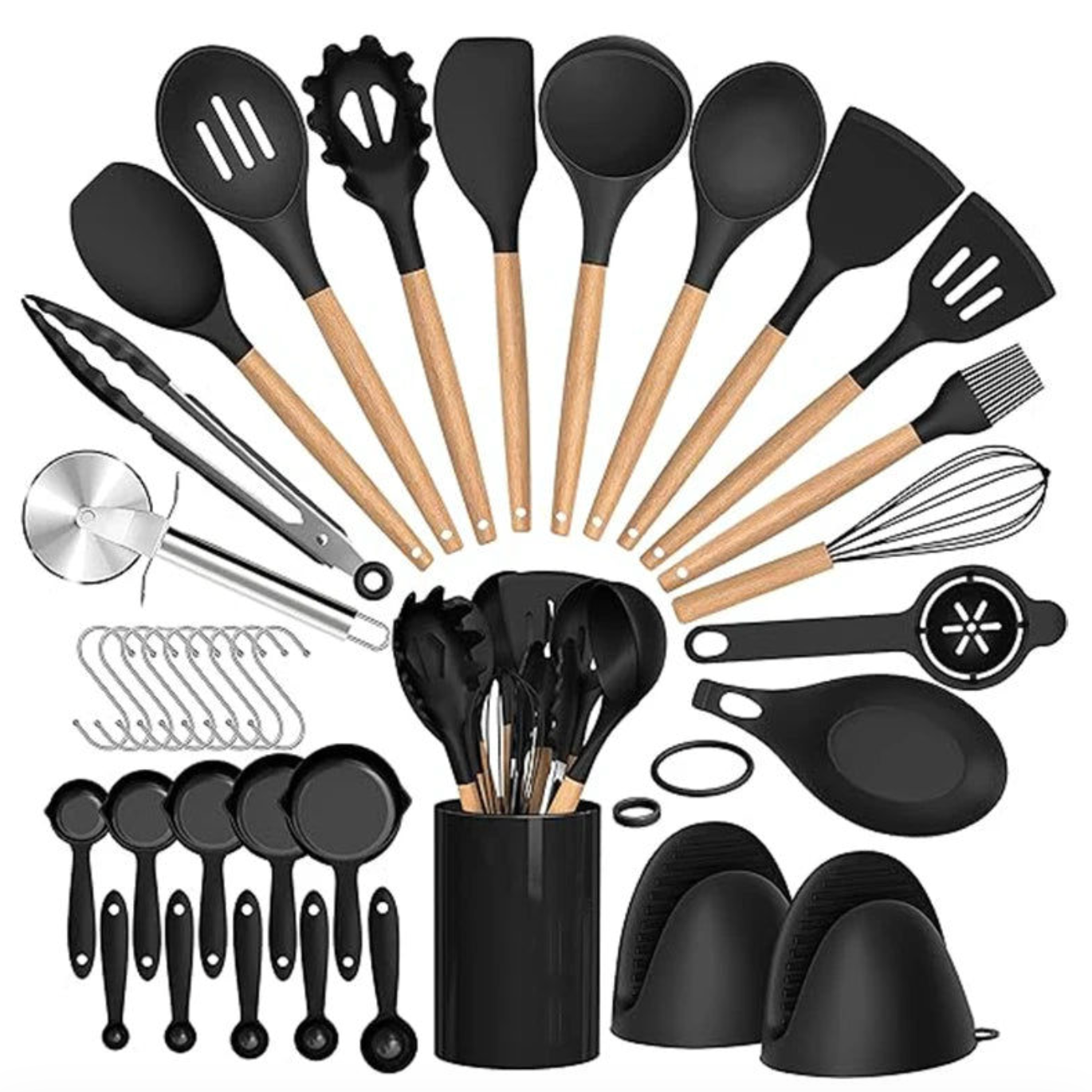 35-Piece Silicone Kitchen Utensil Set