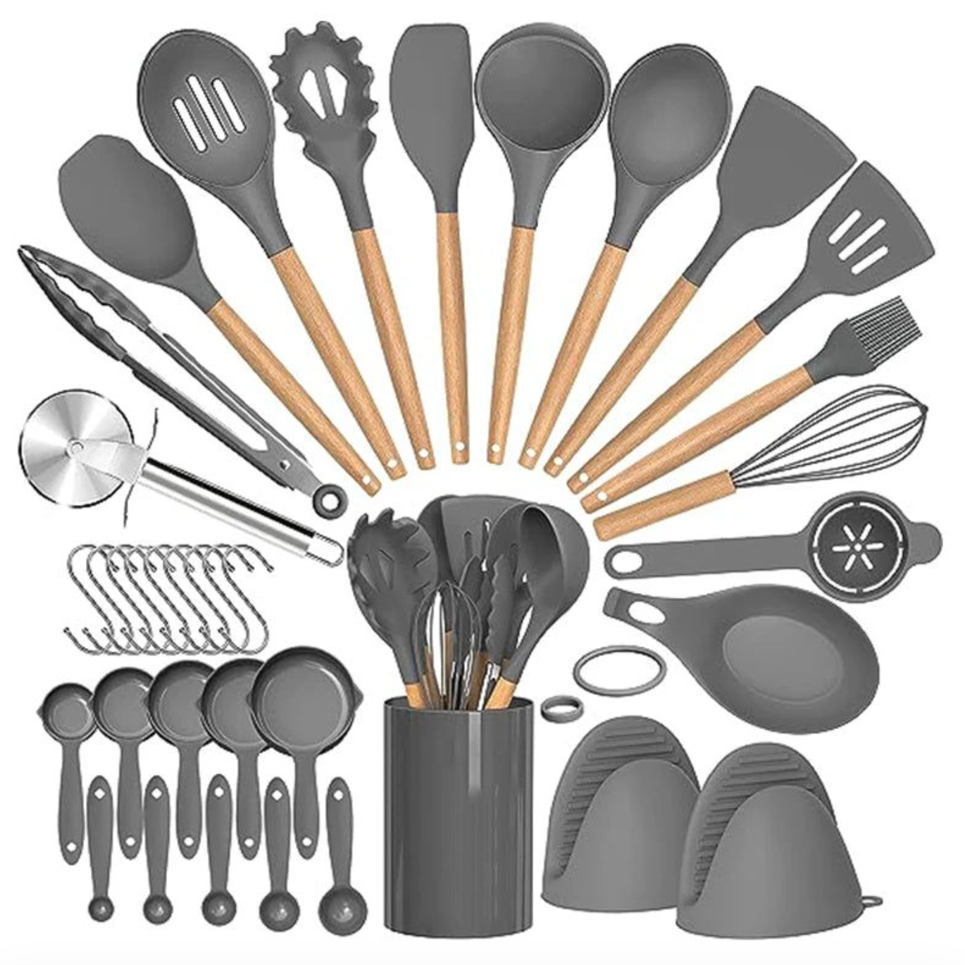 35-Piece Silicone Kitchen Utensil Set