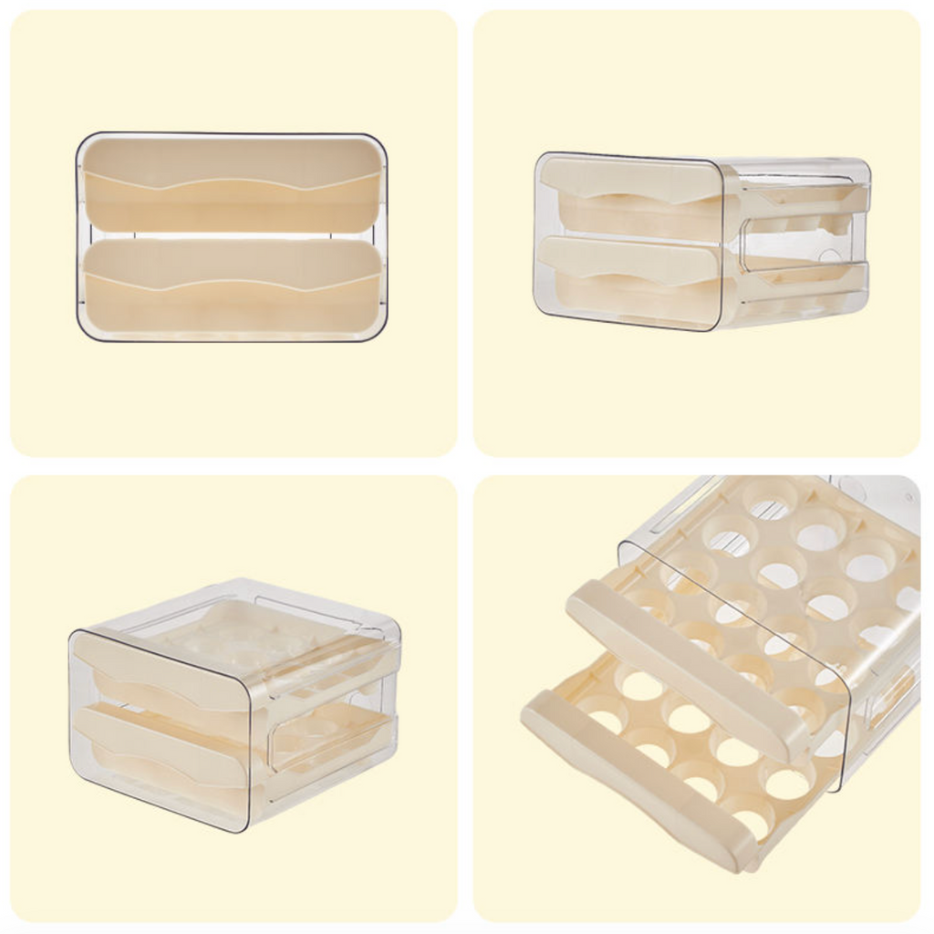 Double-Layer Clear Egg Storage Organizer