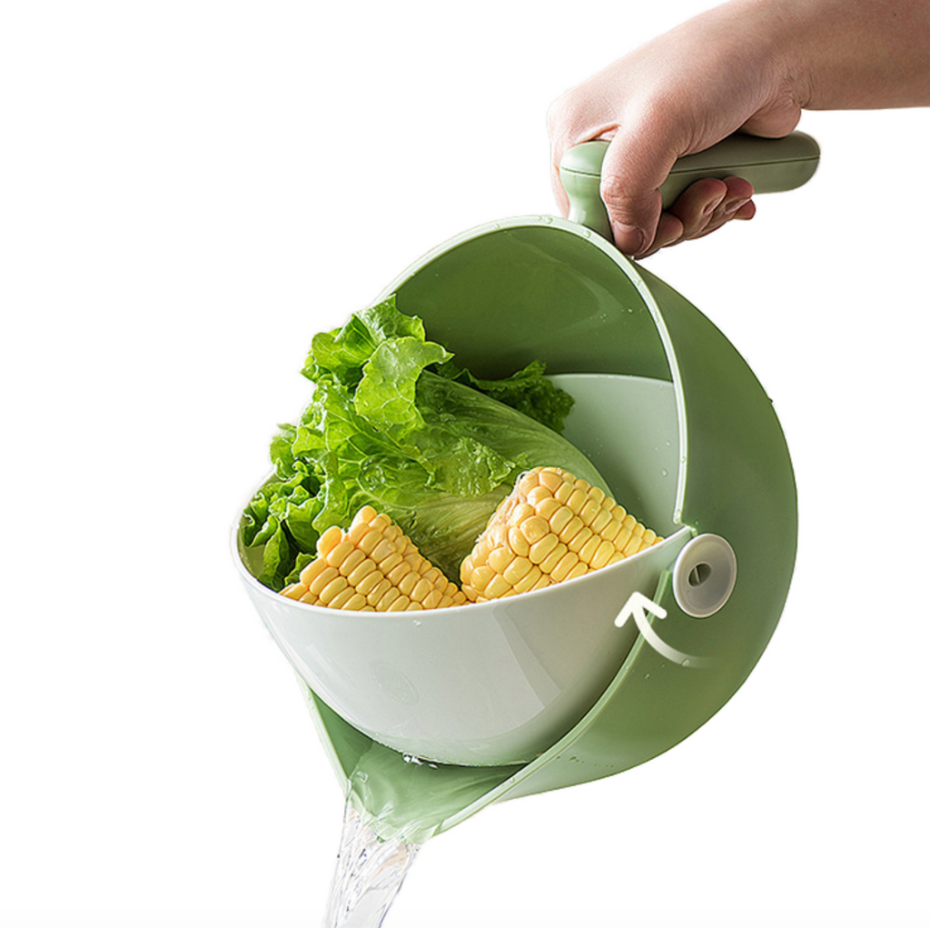 2-Tier Rotating Kitchen Drain Basket