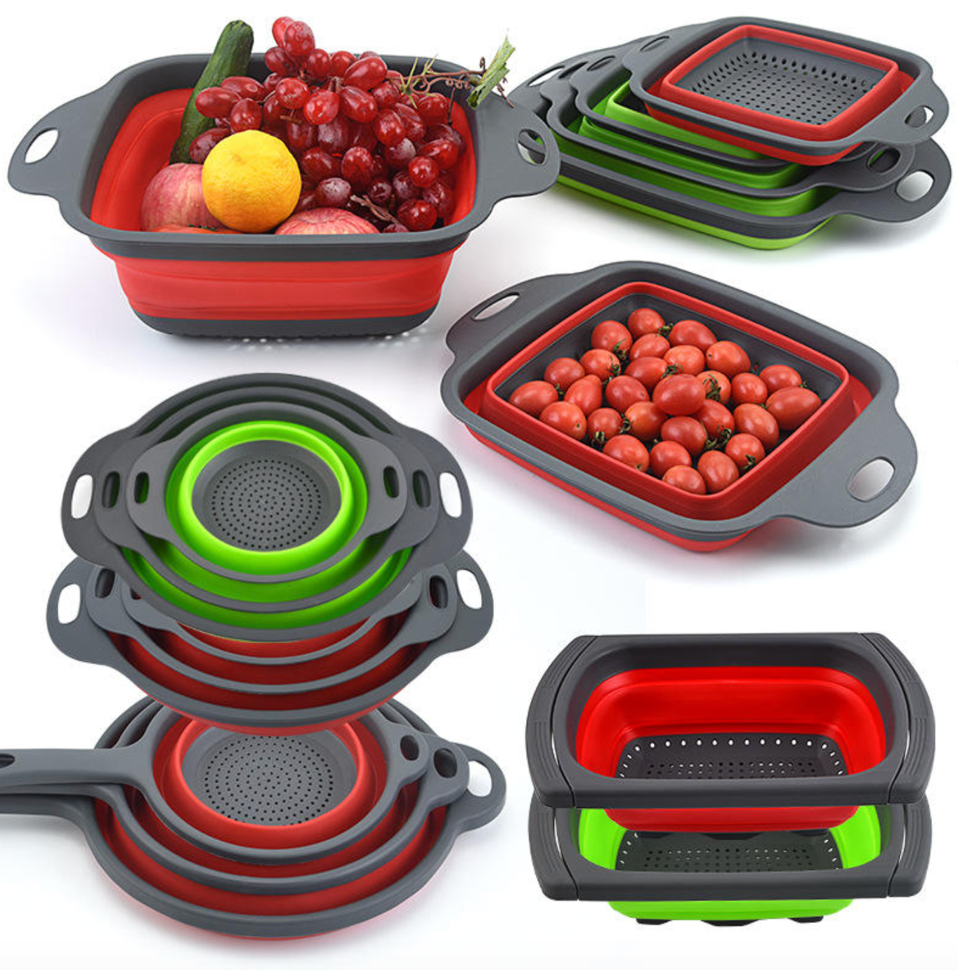 Collapsible Silicone Kitchen Strainer