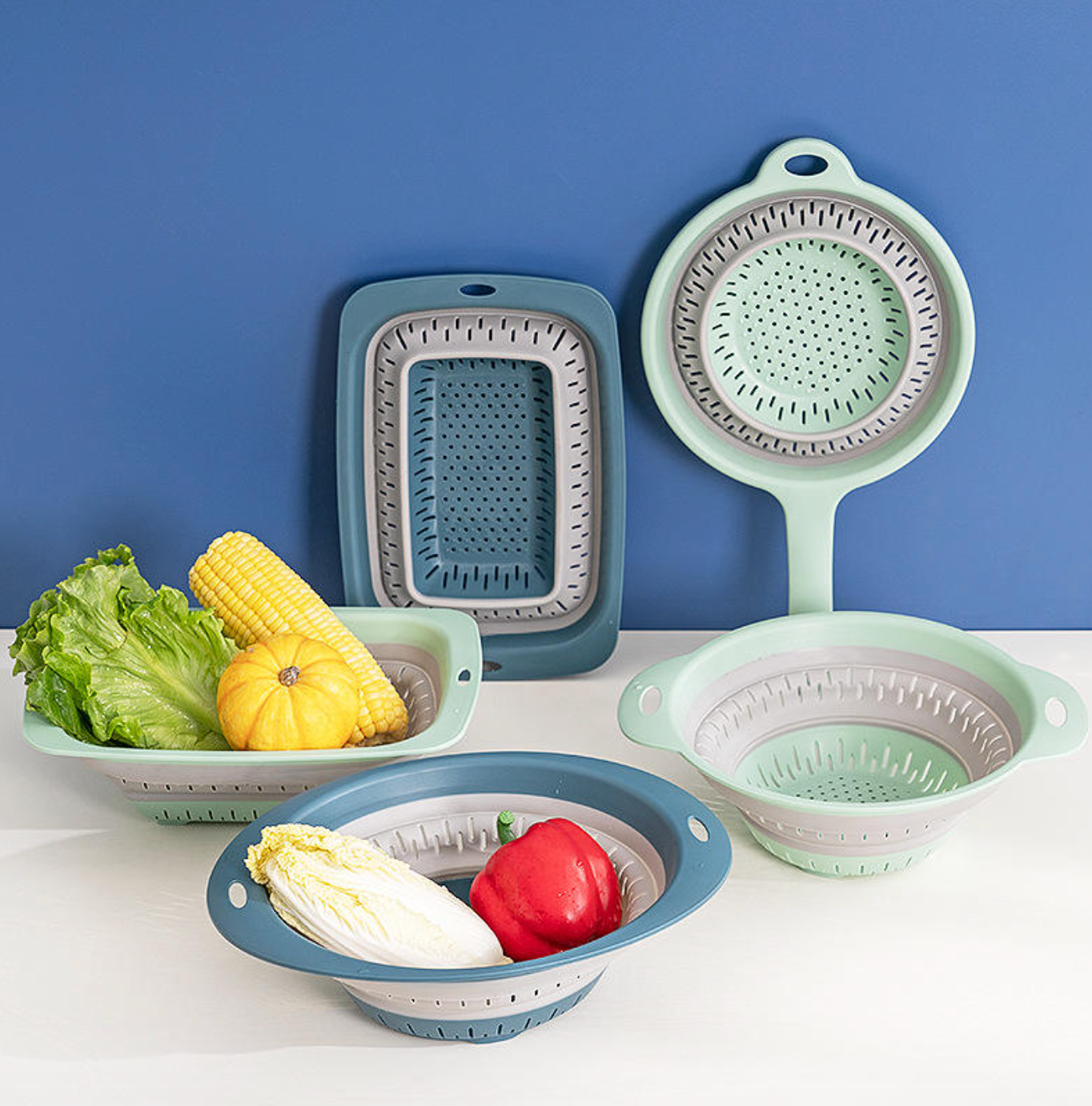 Collapsible Silicone Kitchen Strainer